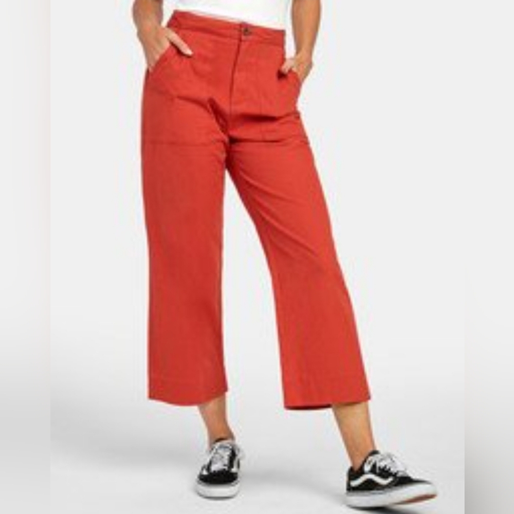 Vintage 2000s Y2K Cotton Red Khaki Retro Cut Straight Leg GAP